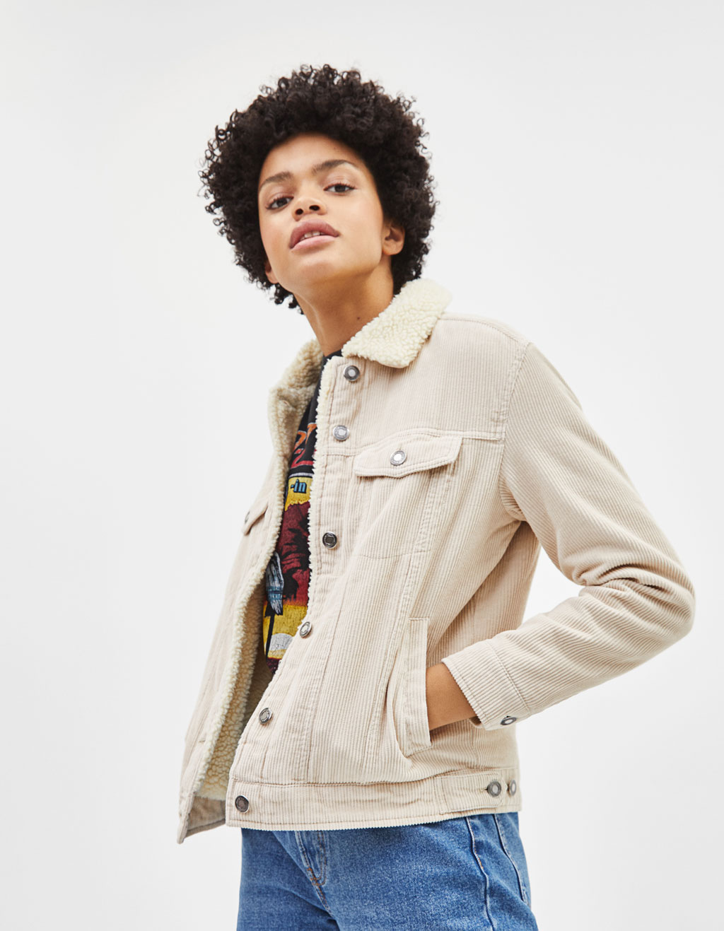 bershka cord jacket
