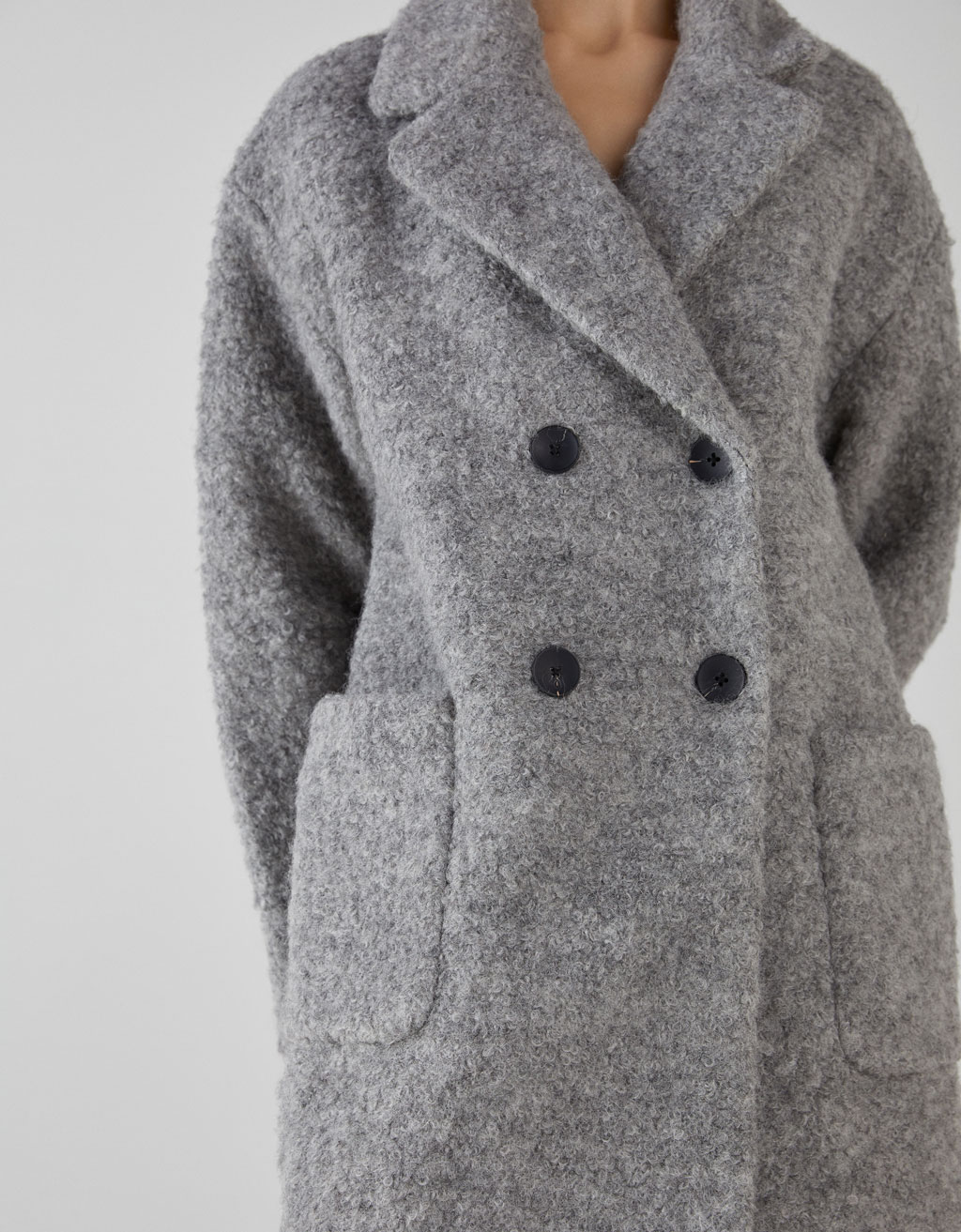 Abrigo de lana rizada