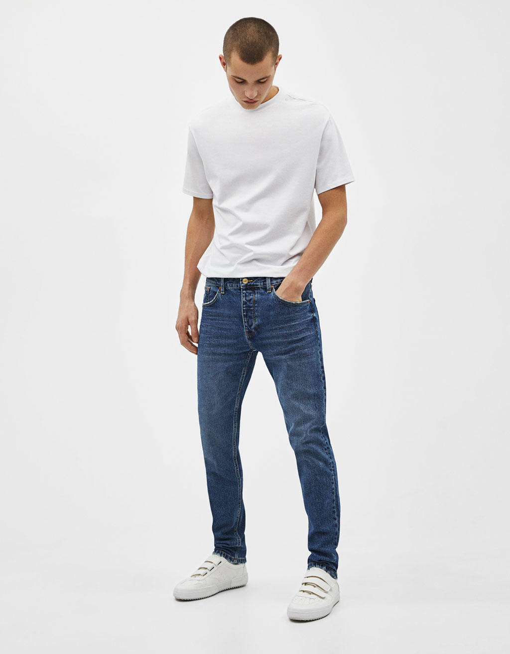 jeans tapered fit bershka