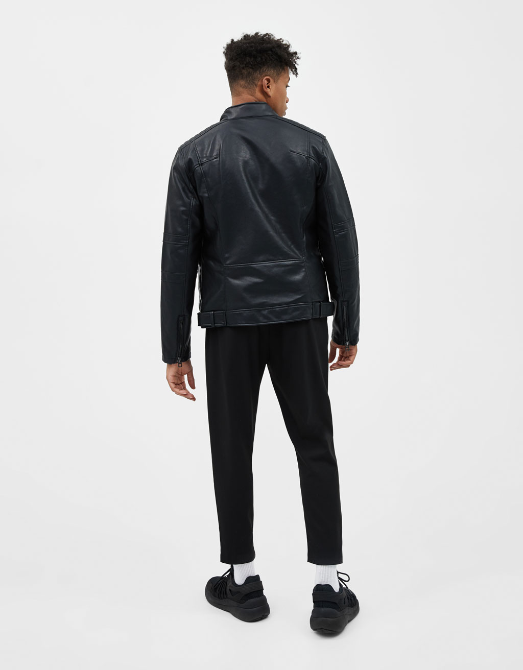 Faux Leather Biker Jacket Utility Bershka Kosovo