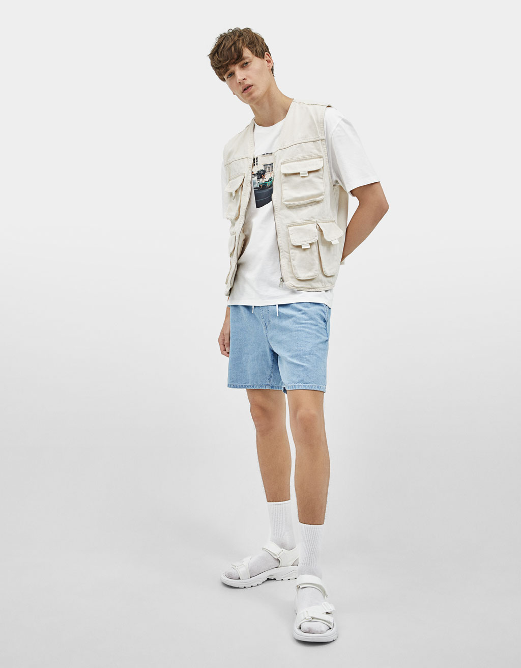 Utility gilet with pockets - T-Shirts 