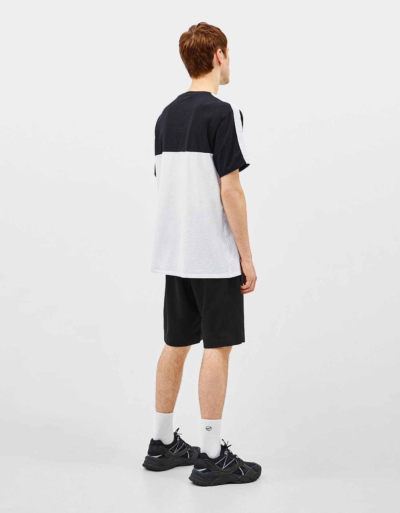 bershka colour block shirt