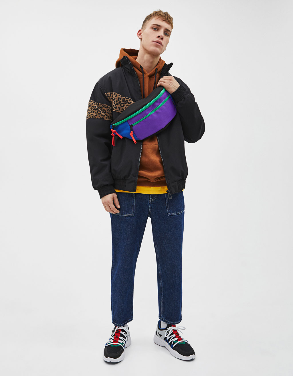 bershka colour block jacket
