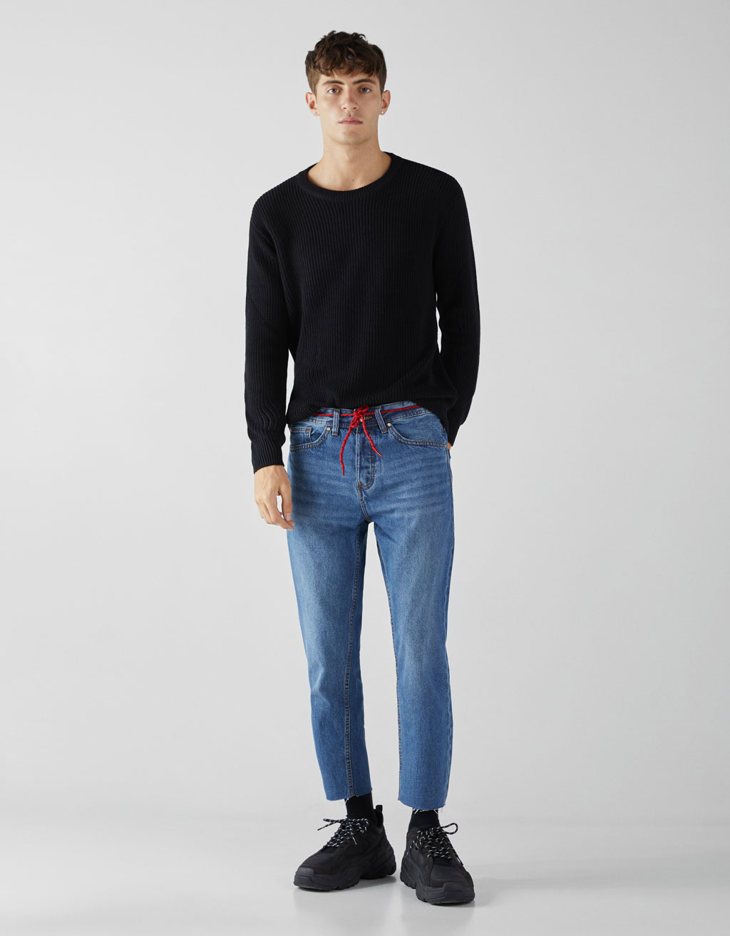 Bisiklet Yaka Kazak Skinny Bershka Turkey