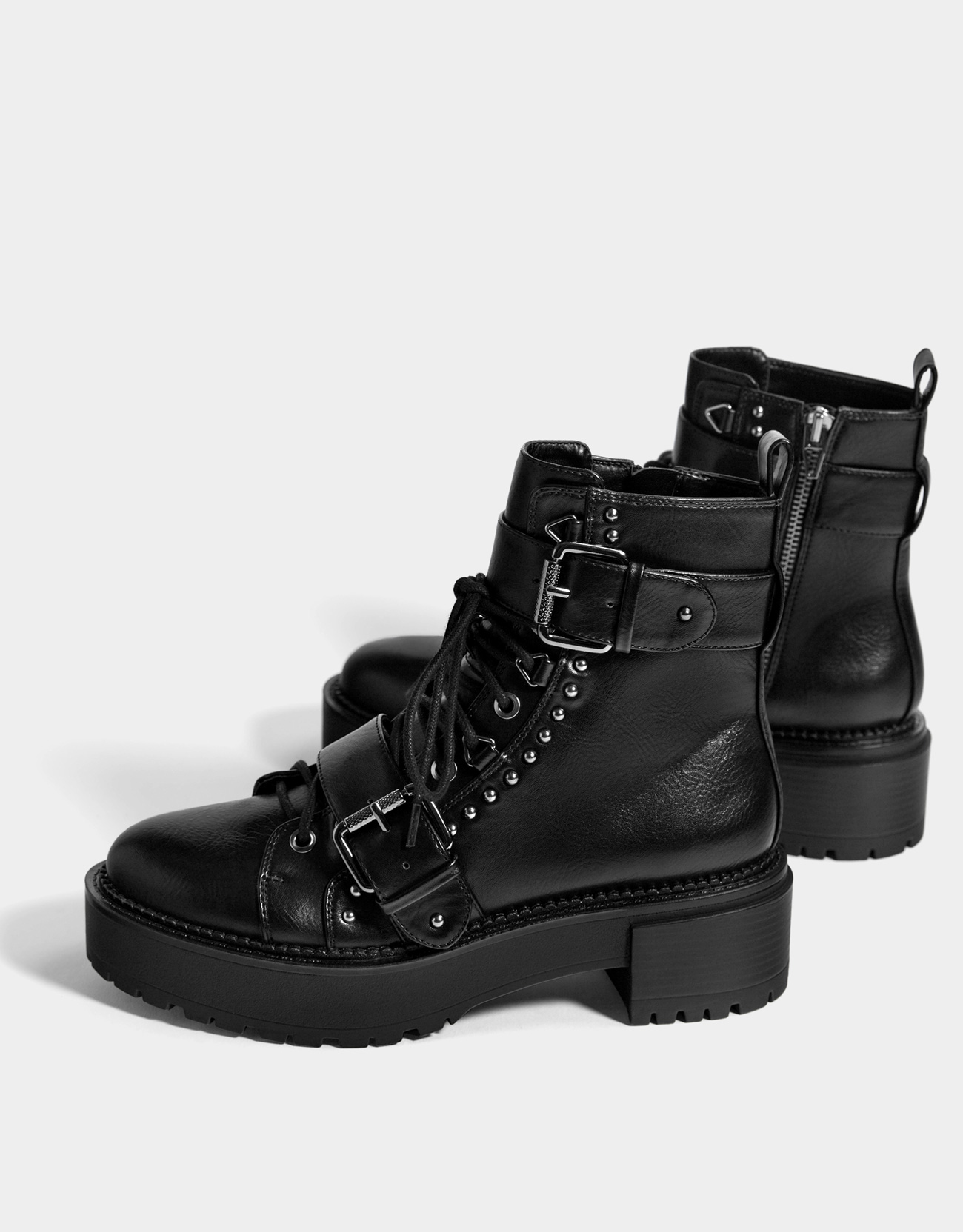 studded platform ankle boots