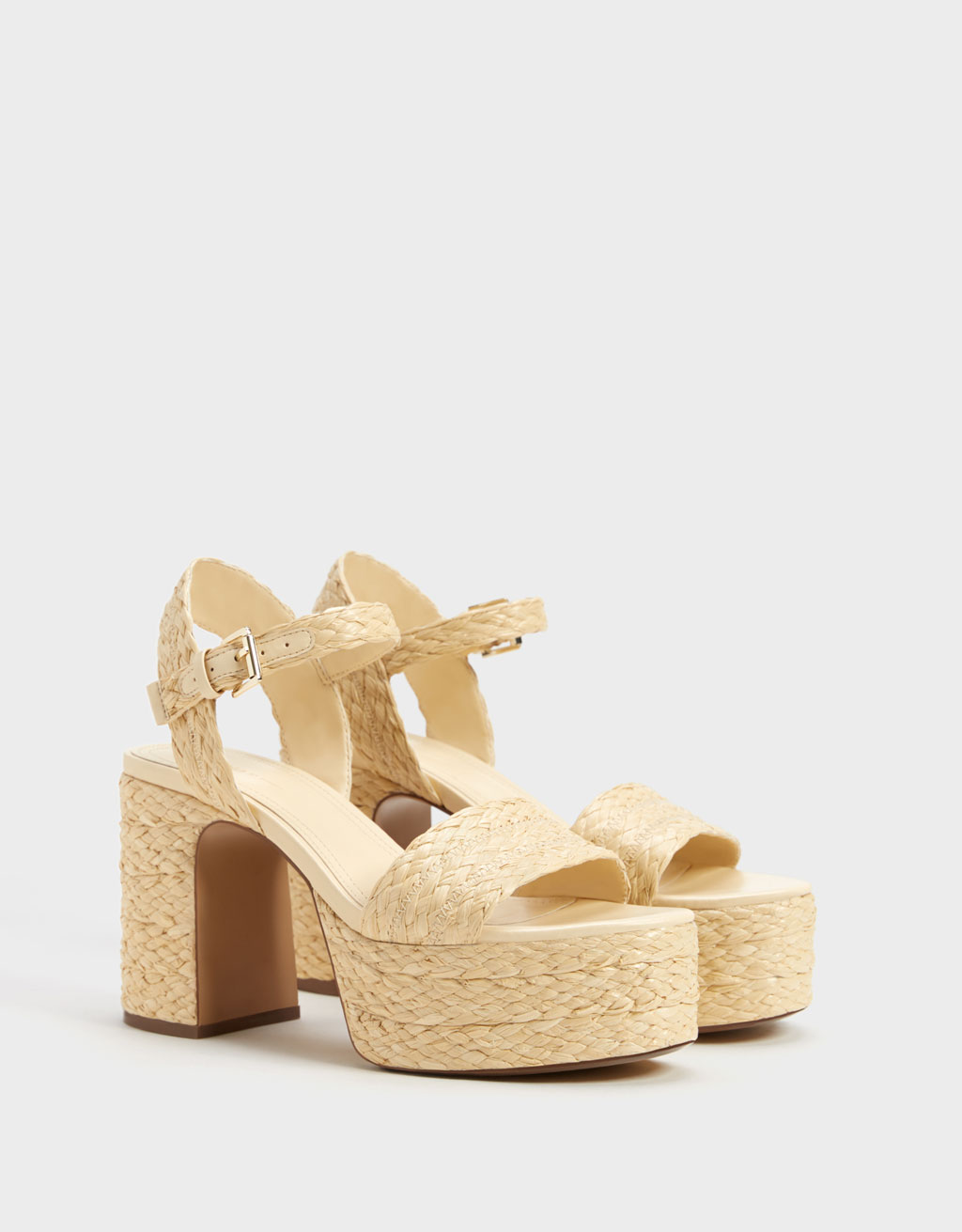 Sandalias rafia tacón clearance