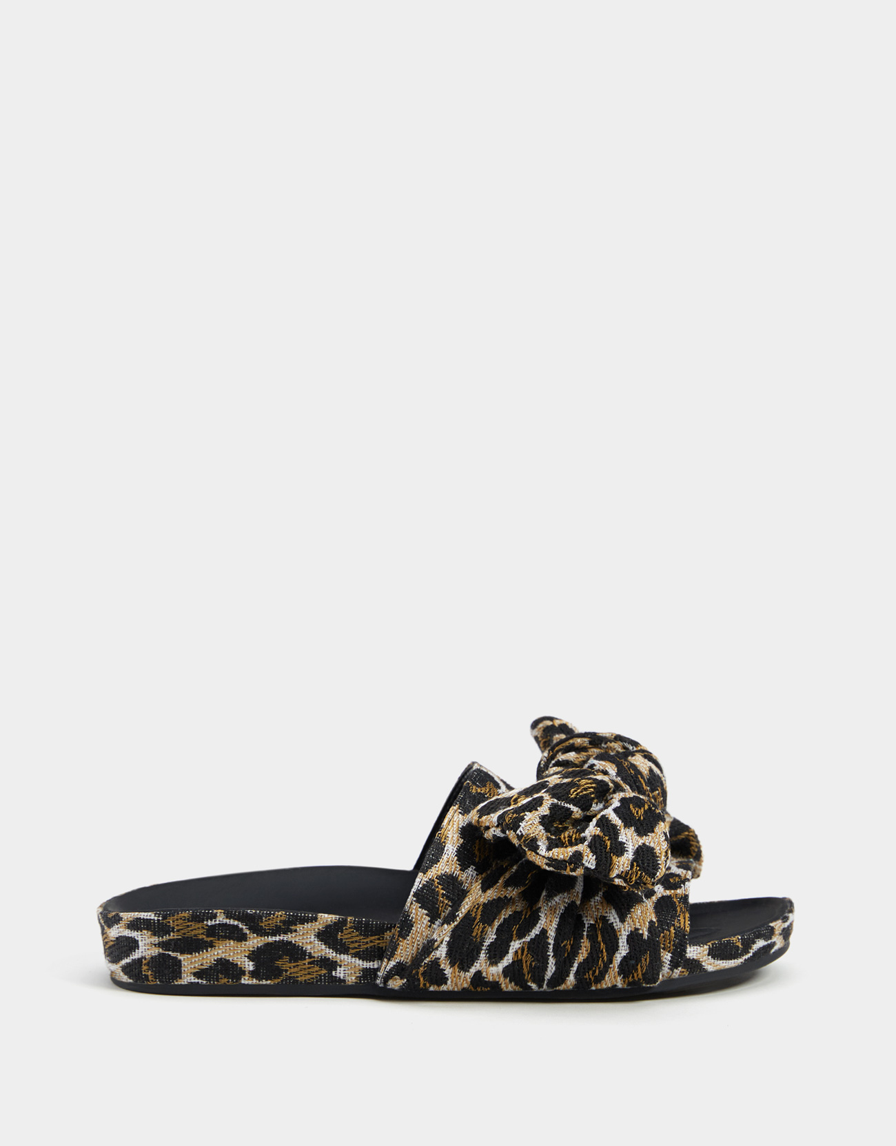 animal print slides mules