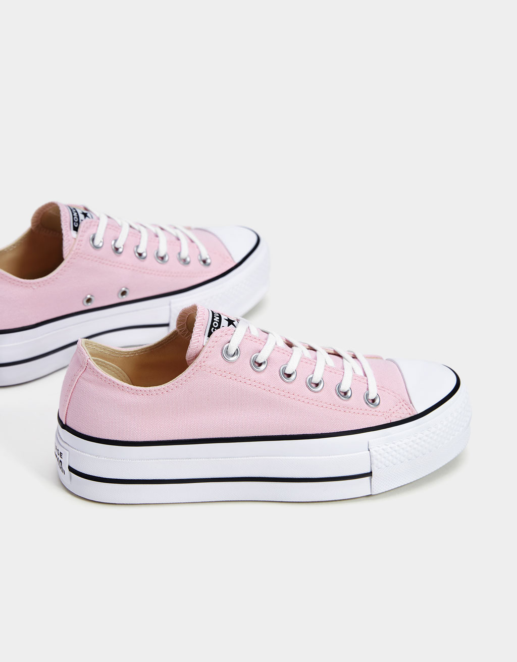 pink platform converse
