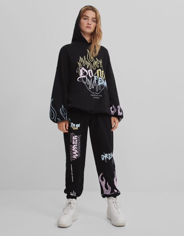 Print sweatshirt and trousers set - Twin sets - Woman | Bershka