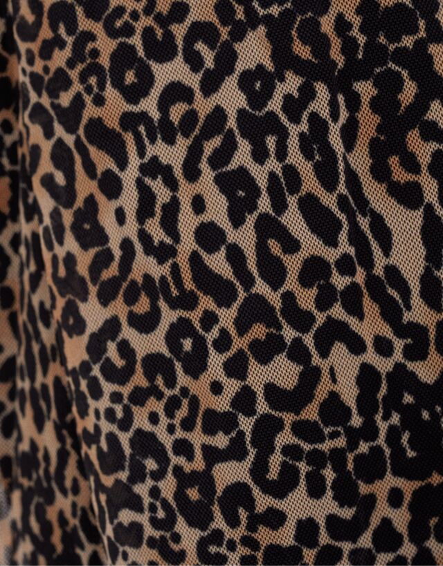 Leopard print top and flared trousers 