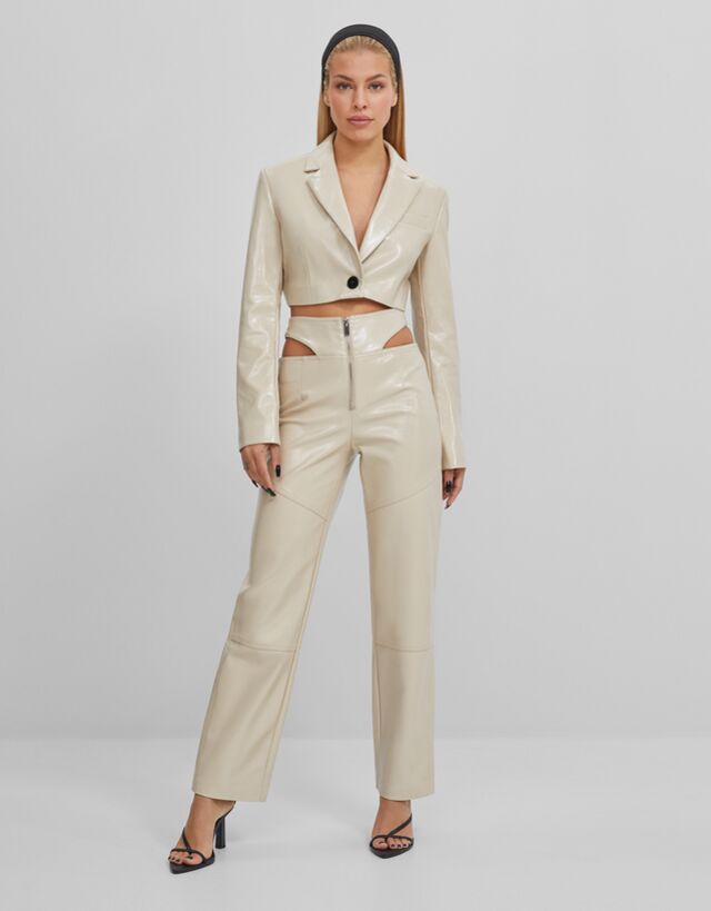 Vinyl blazer and trousers set - NEW 
