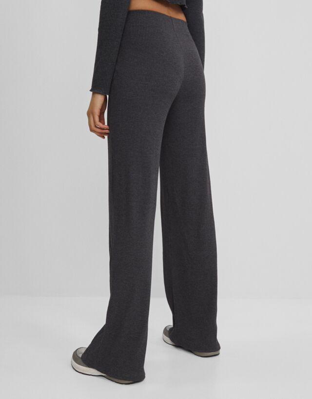 Knit cardigan and trousers set 