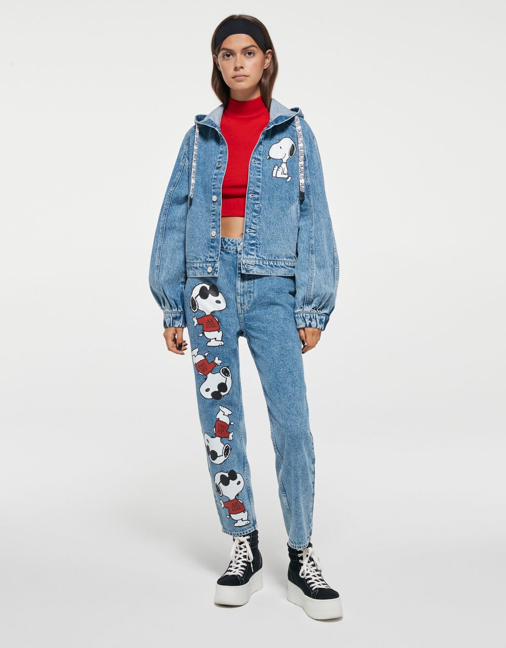 Snoopy denim jacket and jeans set 