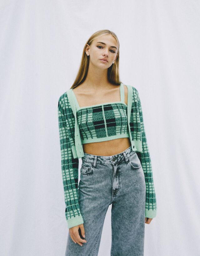 bershka cardigan set