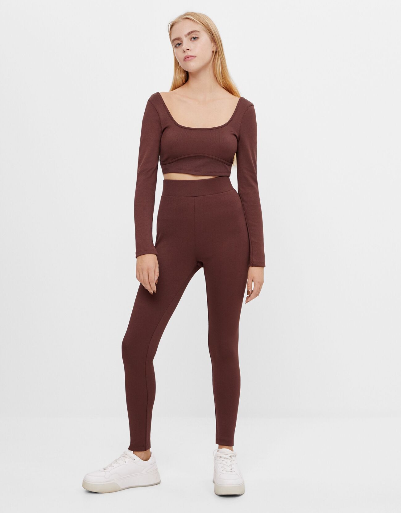 Corset-style top and leggings set 