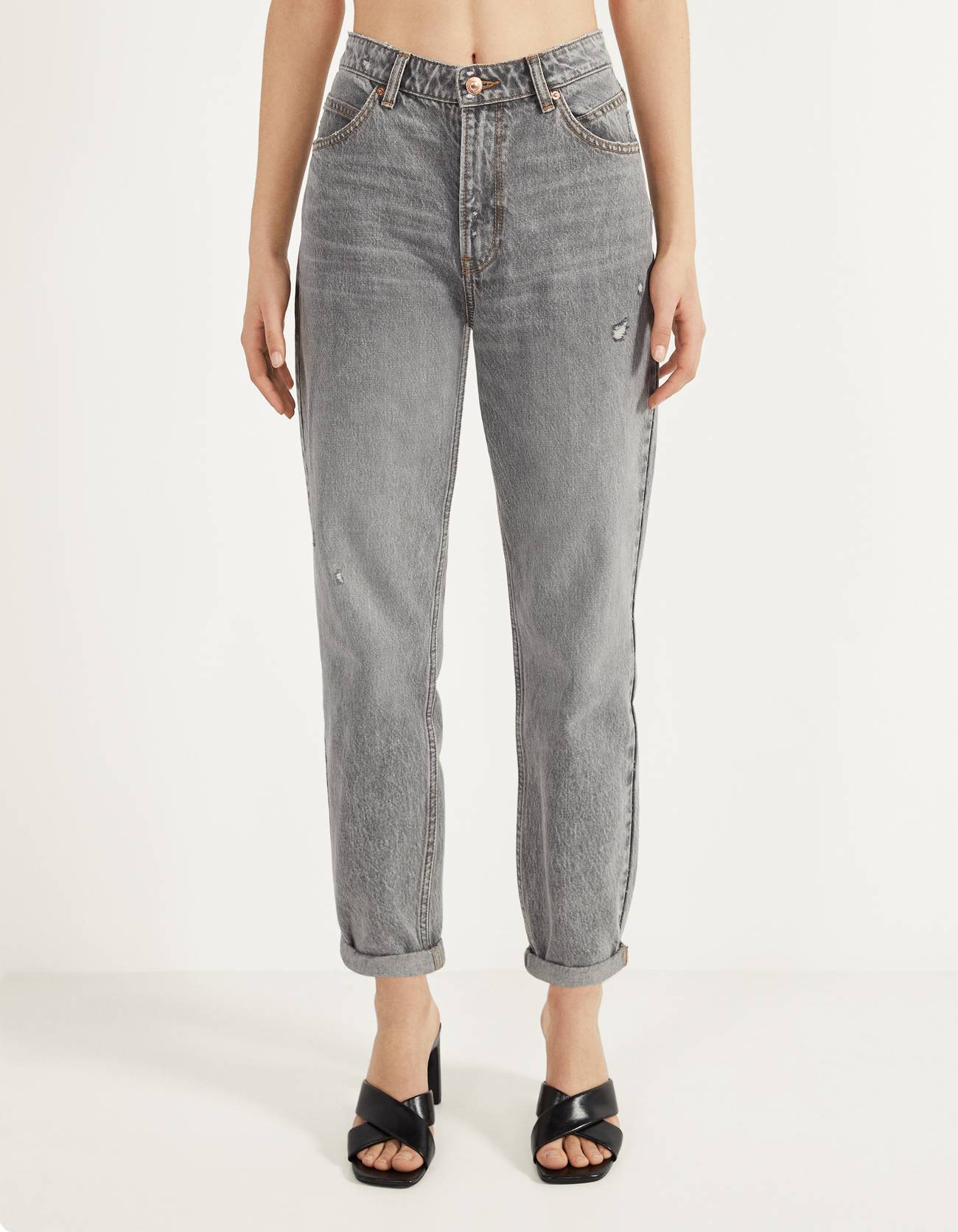 High Waist Mom Jeans Join Life Bershka Honduras