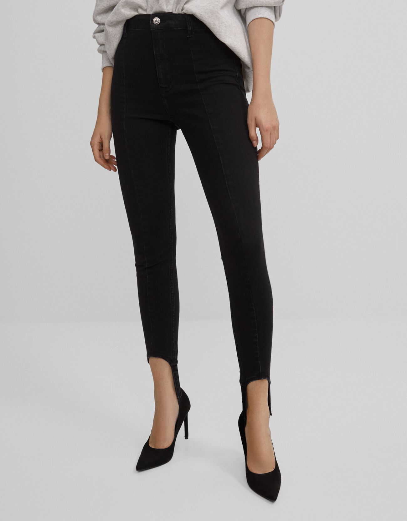 Jeans Fuseau Femme Bershka Bershka petite black stretch cotton high waist skinny denim jeans uk 8 xs new. jeans fuseau