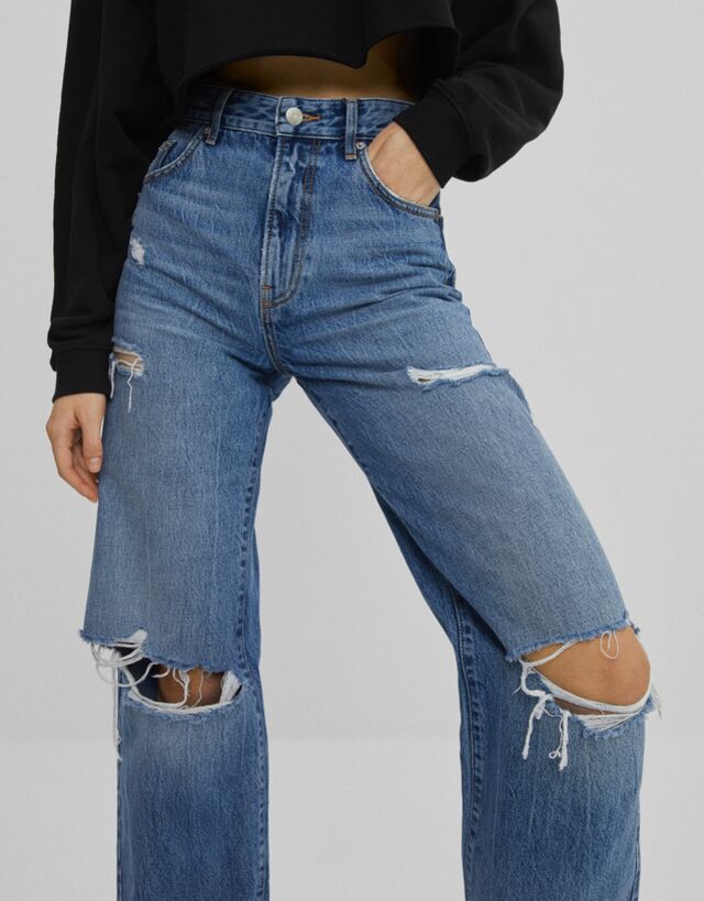 Wide-leg '90s jeans - Denim - Woman 
