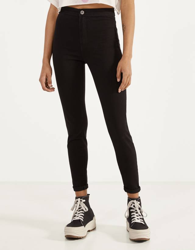 High waist jeggings - null - Bershka Kosovo