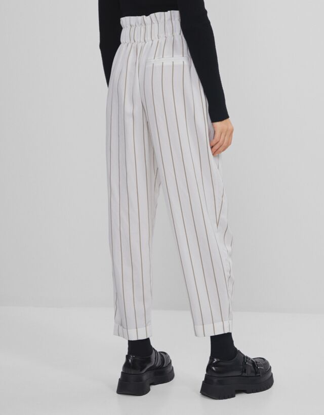 white slouchy trousers