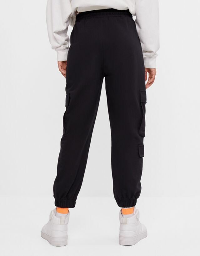 Plush cargo jogging trousers - null - Bershka Venezuela
