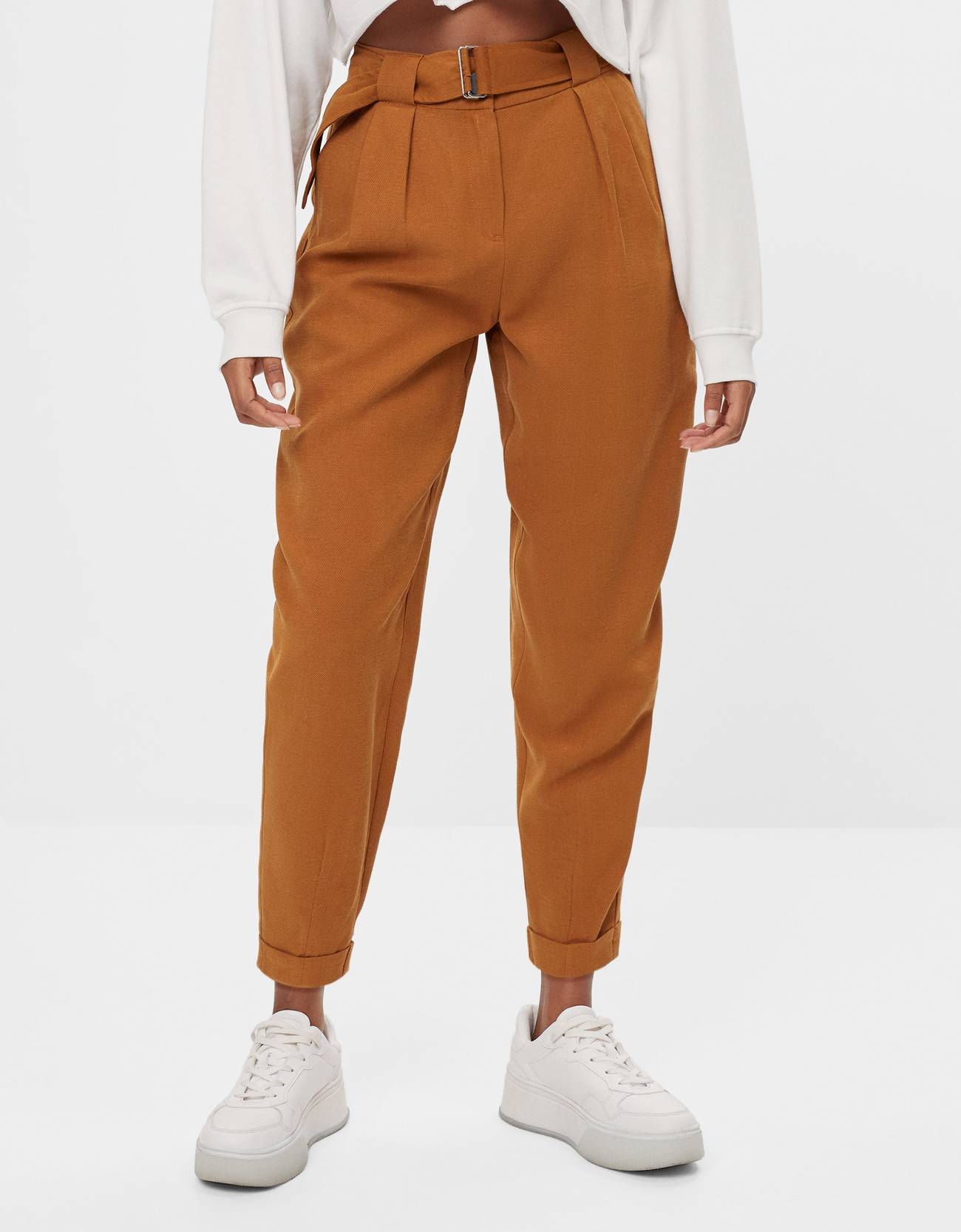 TENCEL ® harem trousers - Trousers - Woman | Bershka