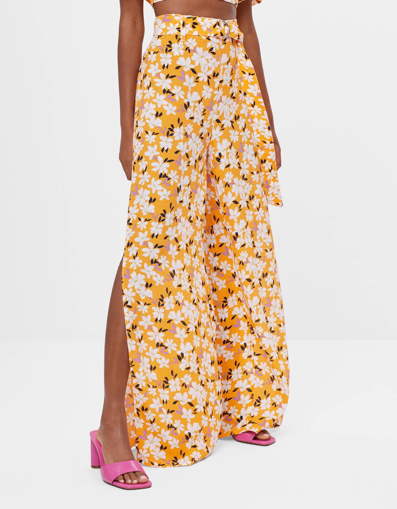 Belted wide-leg trousers - Join Life 