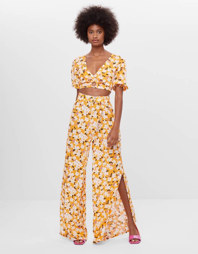 Belted wide-leg trousers - Join Life 