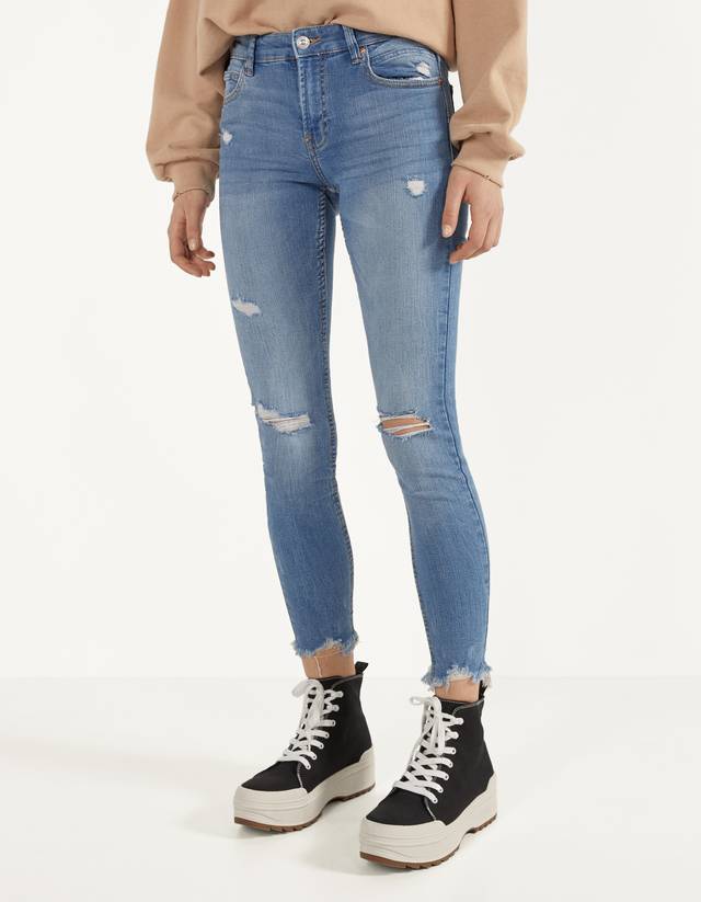 Jeans Skinny High Waist con cinturón - ROPA - Bershka España - Islas  Canarias