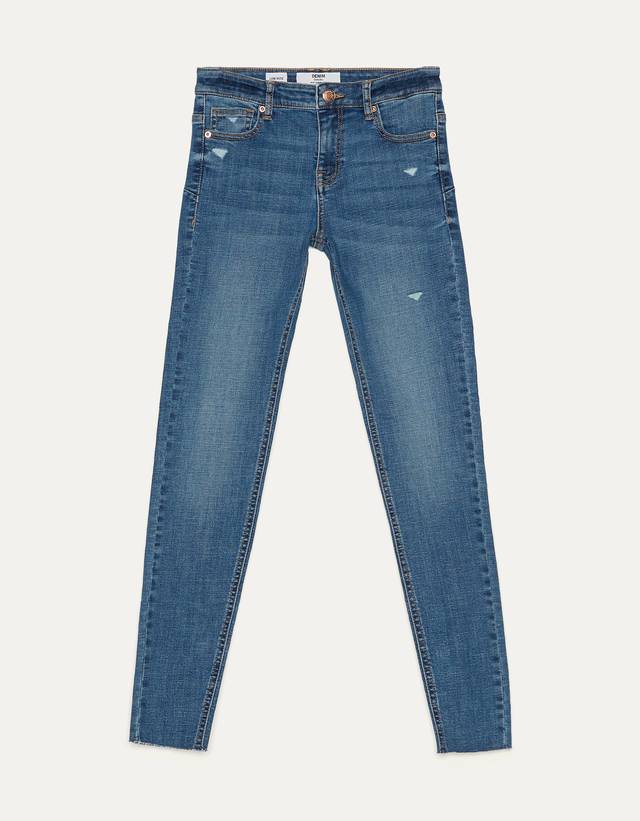 Mid-waist push-up jeans - Denim - Woman 