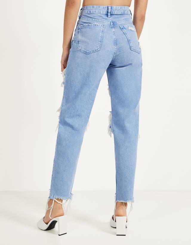 Jeans Mom rotos - Join Life - Bershka Venezuela
