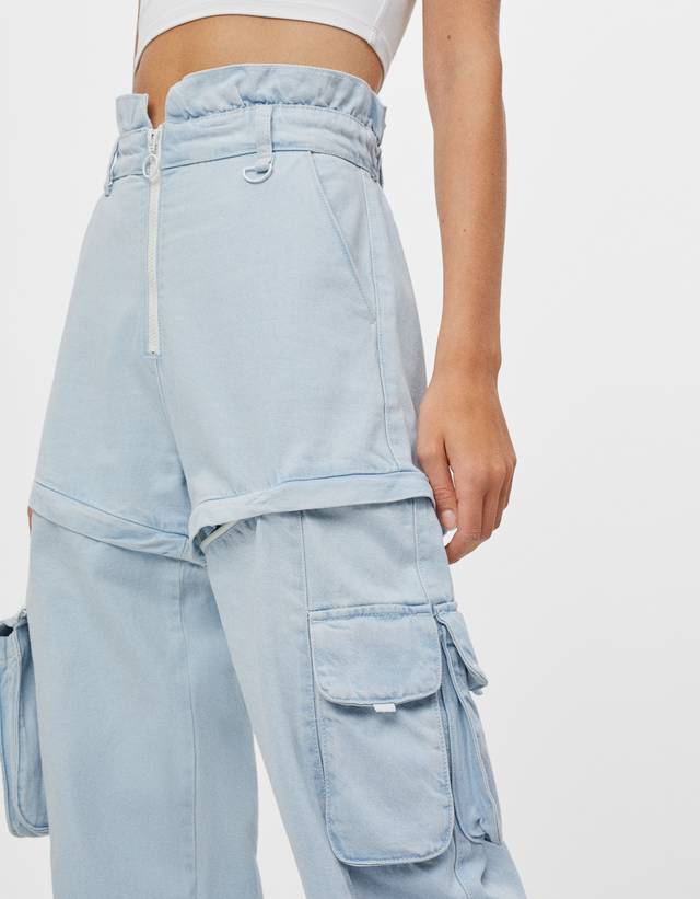 Jogger jeans with detachable details 