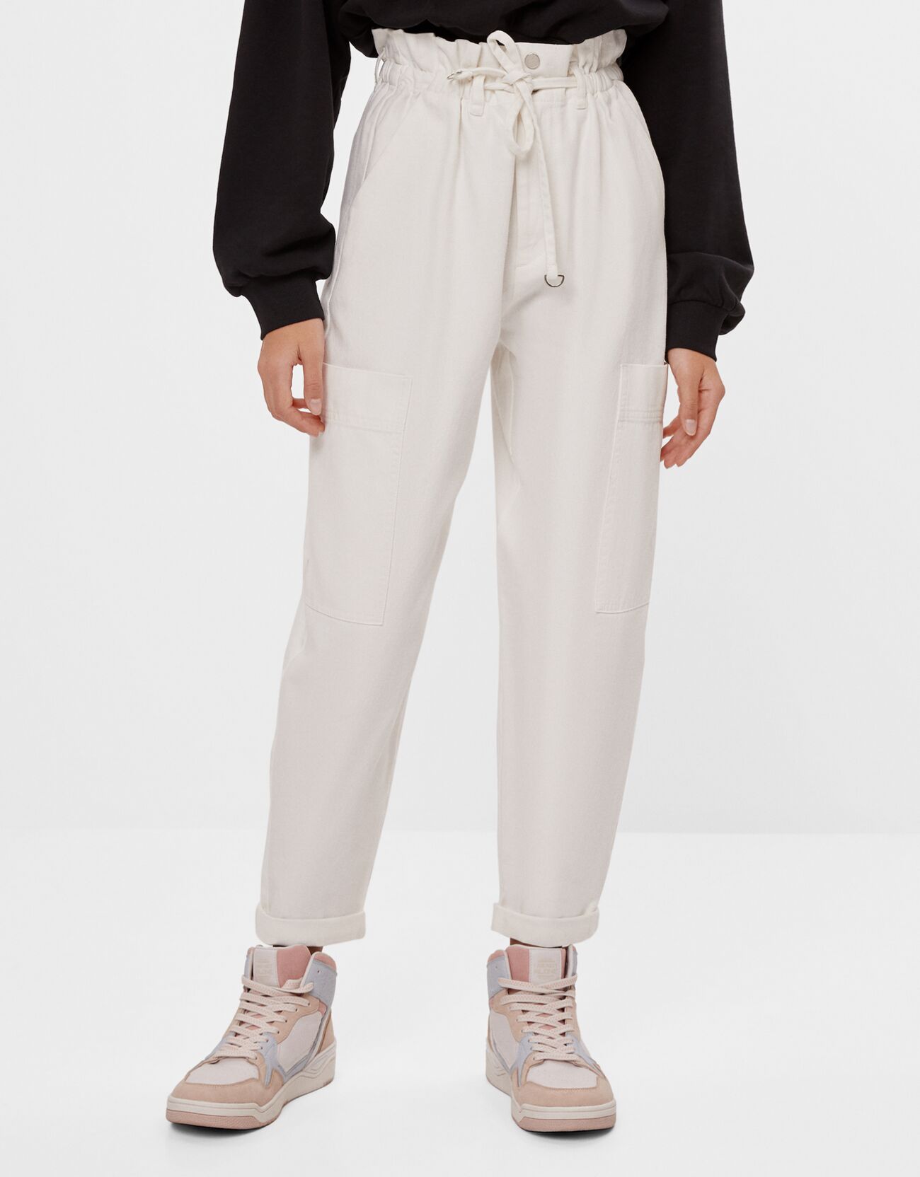 Paperbag trousers - Midi - Bershka 