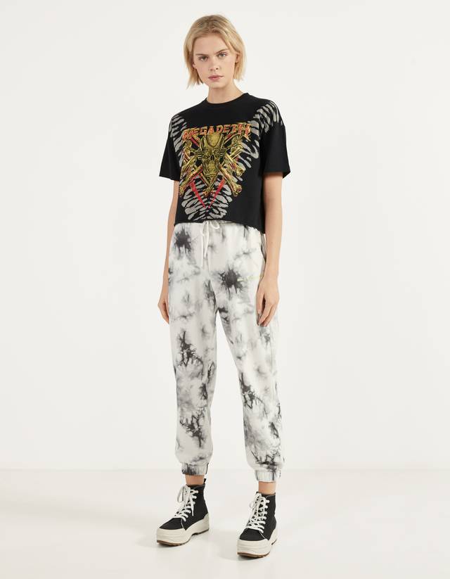 Batik Desenli Jogging Pantolon Kadin Bershka