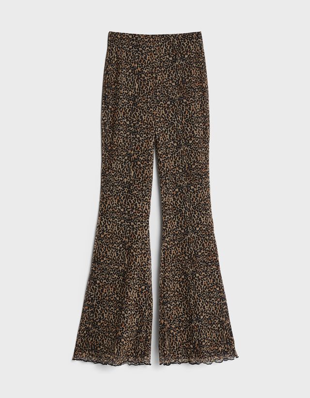 Leopard Print A Line Pants Pants Woman Bershka