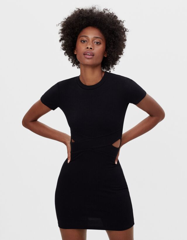 Short cut-out dress - Woman | Bershka