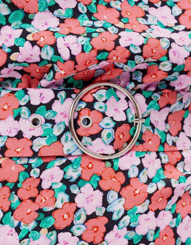 Vestido asimetrico flores - Mujer | Bershka
