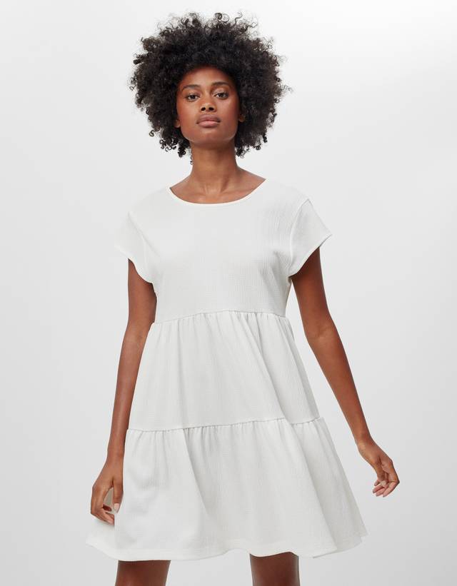 bershka white dress