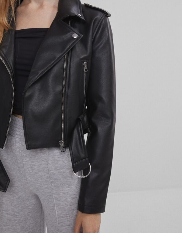 fake biker jacket