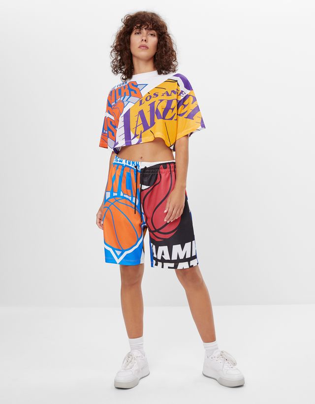 NBA cropped T-shirt - Printed - Bershka Italy