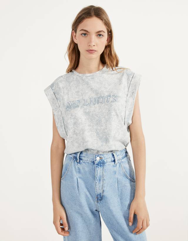 Acid wash denim jacket - null - Bershka 