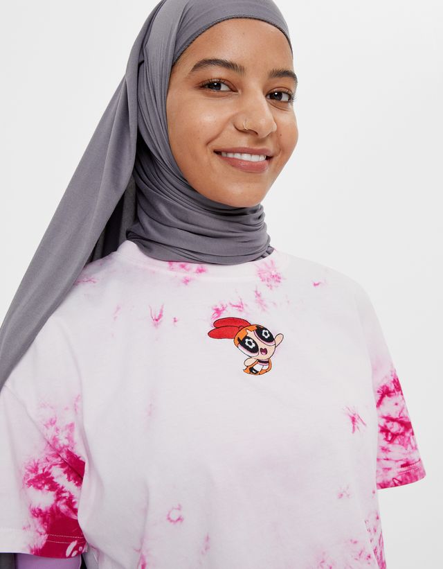 Tricou Powerpuff Girls Denim Bershka Romania