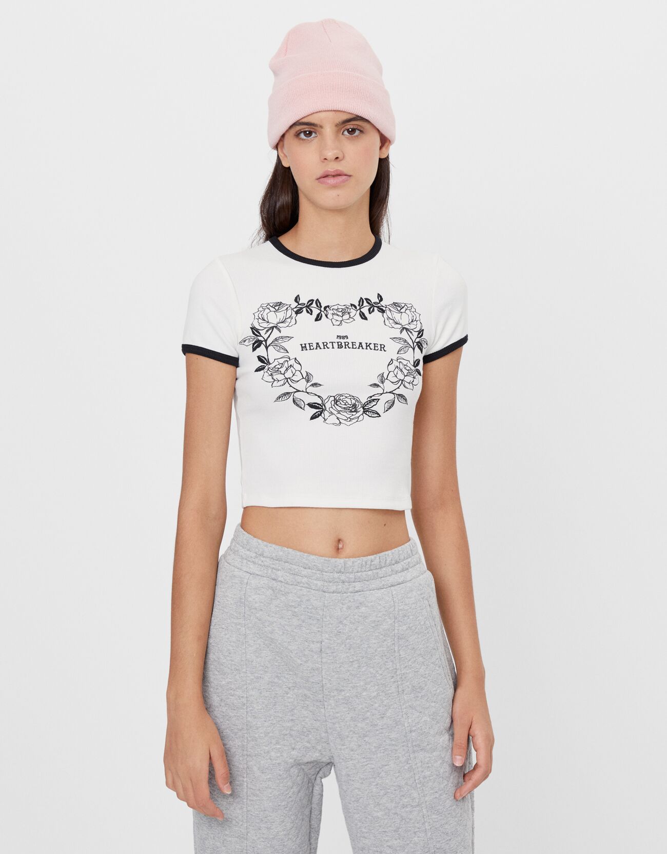 bershka crop t shirt