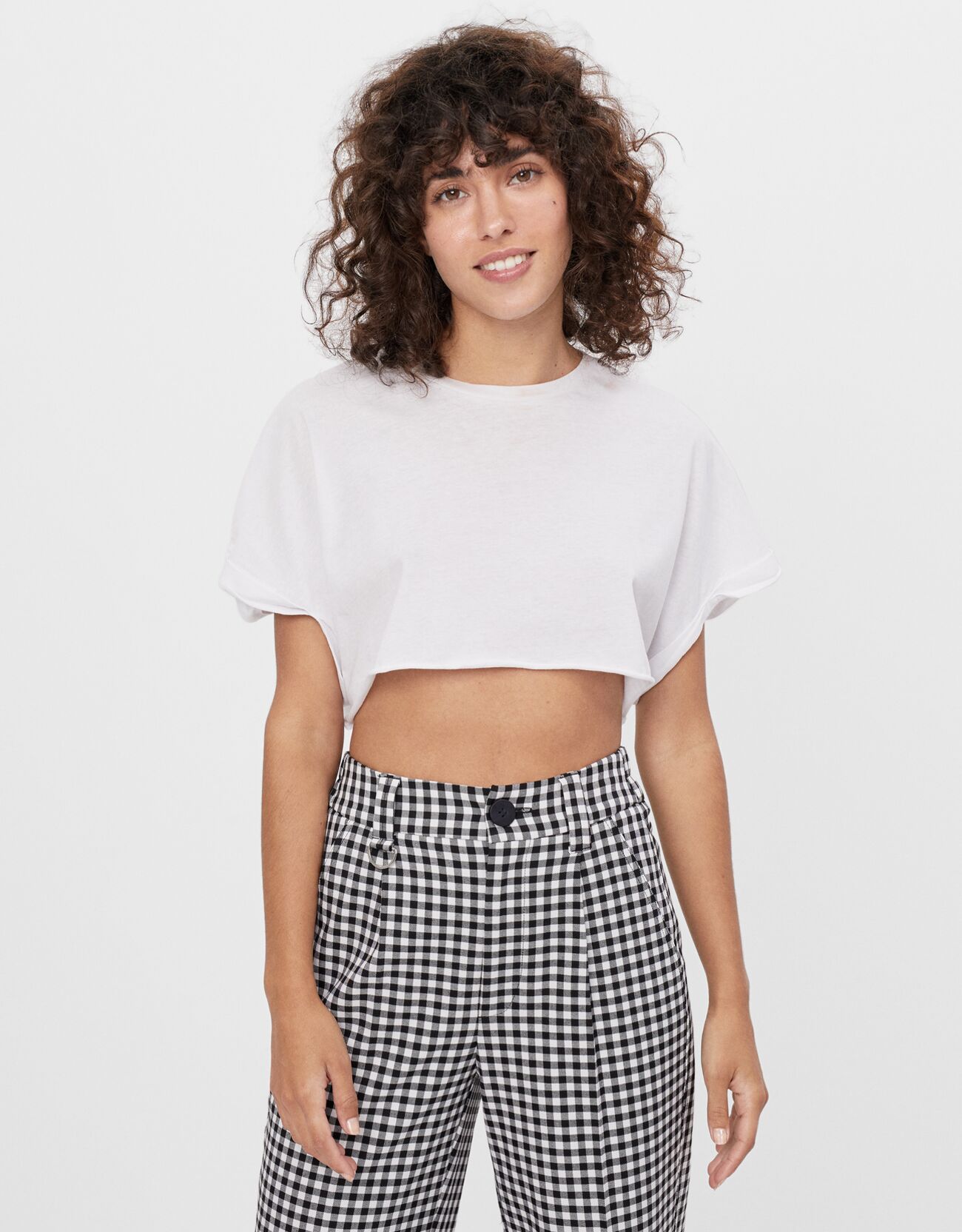 black and white floral t shirt