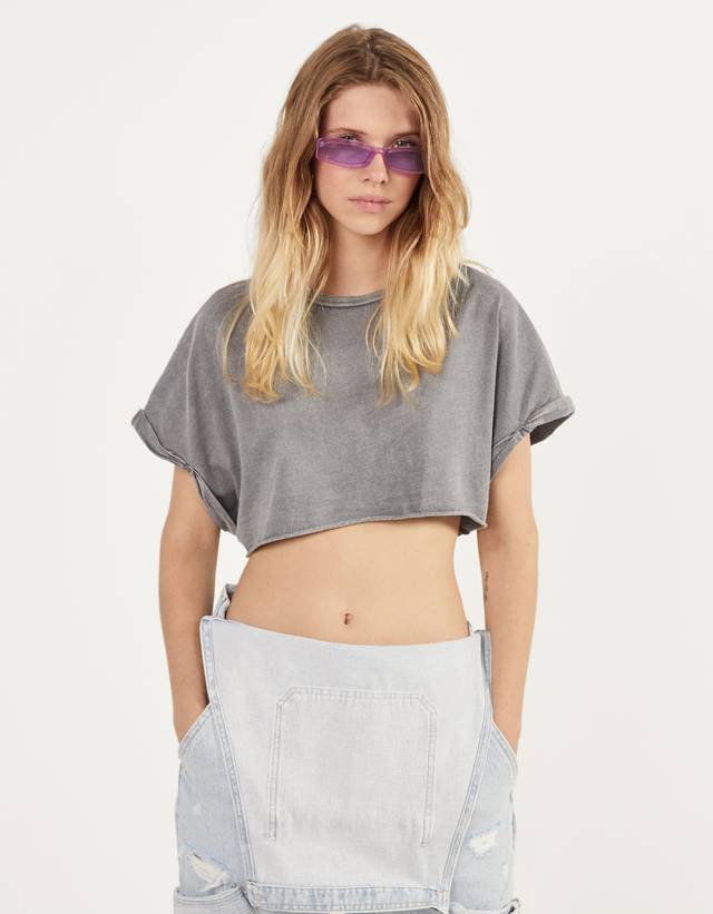 bershka cropped shirt