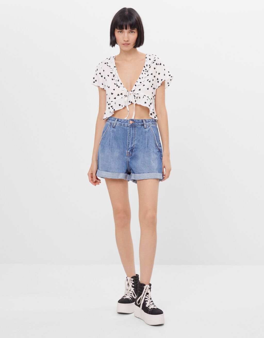 mom fit denim shorts zara review