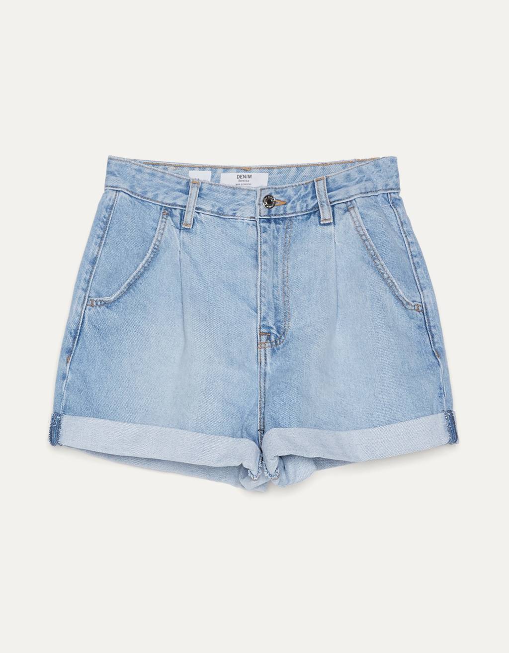 mom fit jeans short