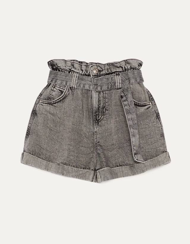 belted paperbag shorts