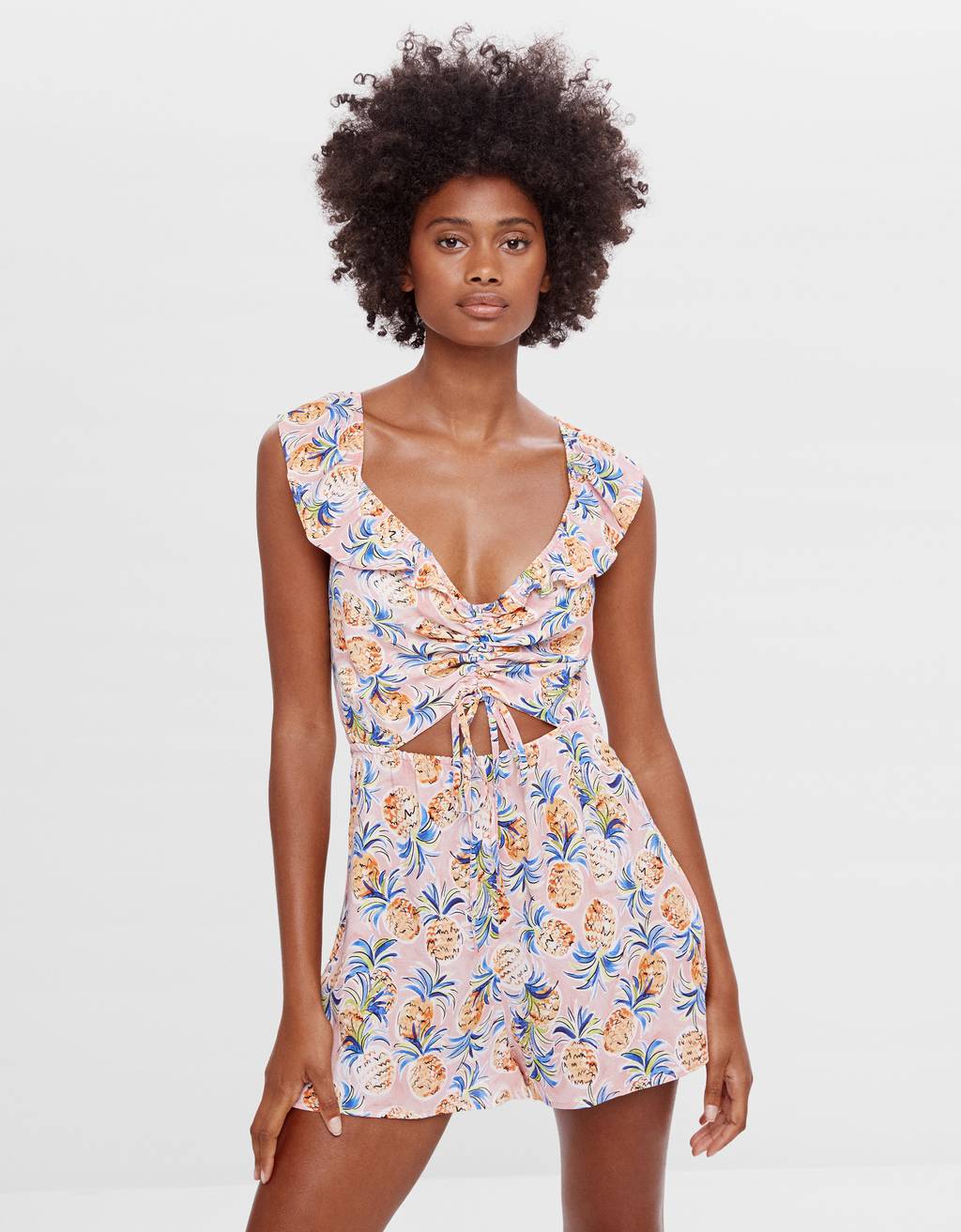 Locura en Berskha: ofertas del 70% en vestidos veraniegos 7 Merca2.es Mono print piñas