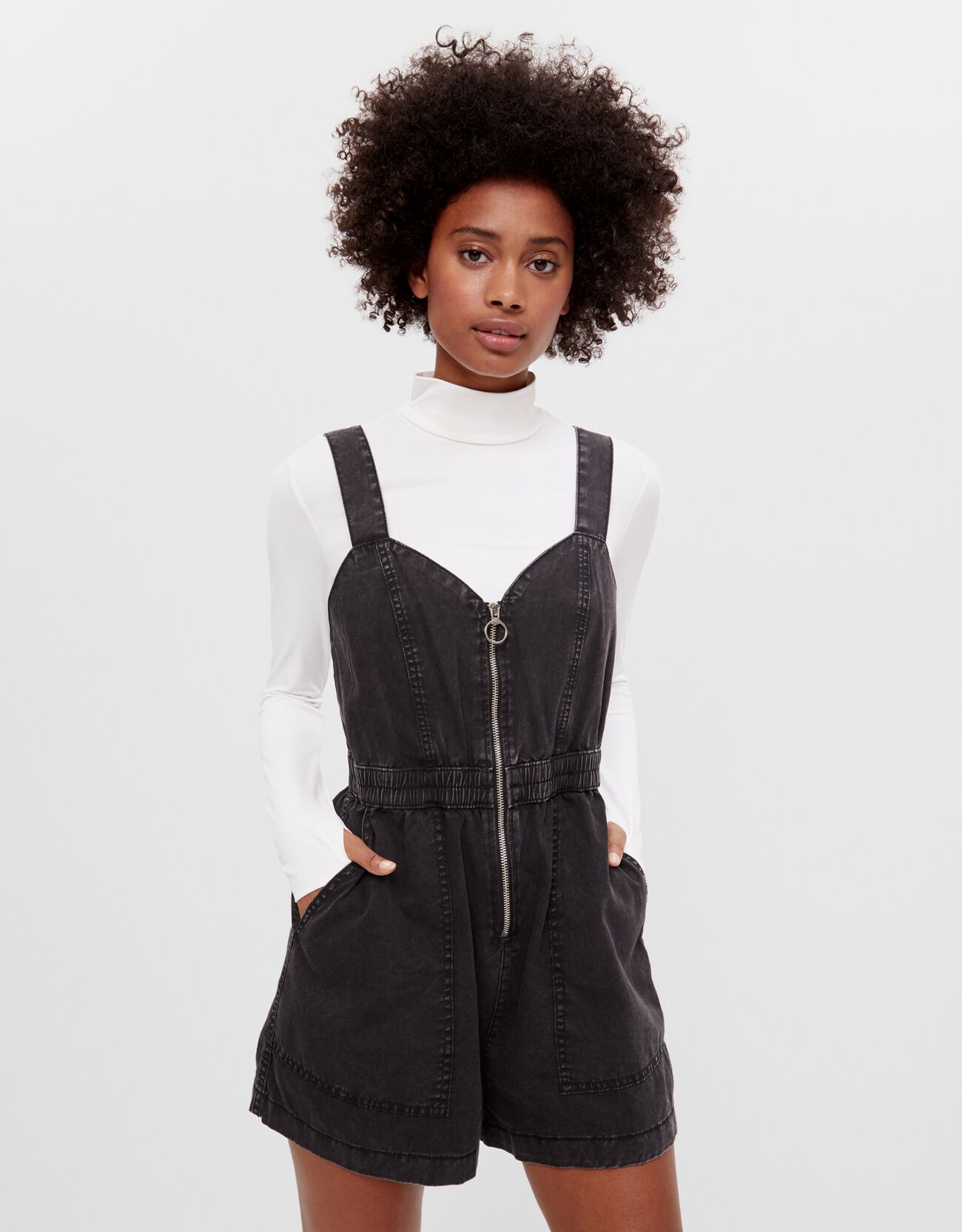 zip up playsuit
